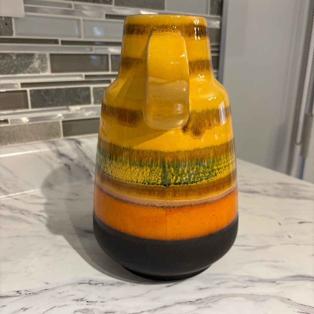 Vintage West Germany Fat Lava vase 1533-24 Mid Century Modern‎ - Picture 3 of 11